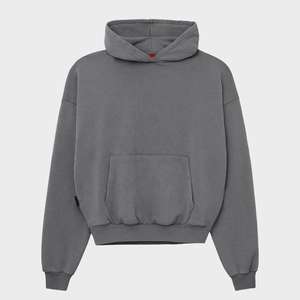 เสื้อฮู้ดดี้ทรงครอป ผ้าคอตตอนโอเวอร์ไซส์ 300/350 แกรม ทรงบ็อกซี่ สำหรับผู้ชายและผู้หญิง ผ้าเฟรนช์เทอร์รี่อย่างดี เนื้อหนา รับสกรีนโลโก้ - Product Image 6