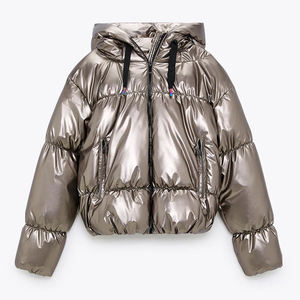 Meilleure vente Blouson matelassé brillant à bulles pour hommes Veste d'hiver chaude avec capuche de protection contre le froid style OEM - Product Image 1