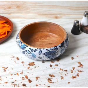 Finest Quality Food Serving Bowl Wooden and Meena <b>Work</b> Tableware Fruit Food Salad Kitchenware Bowls <b>At</b> Wholesaler Price - Product Image 5