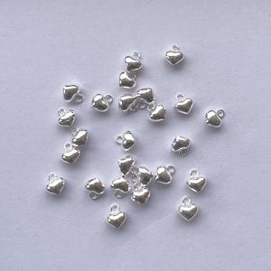 8mm 925 Sterling Silver Puffed Heart Charm Pendentif Or Micron Résultats De Luxe DIY Fabrication De Bijoux Matériel Boucles D'oreilles Alibaba Drop - Product Image 3