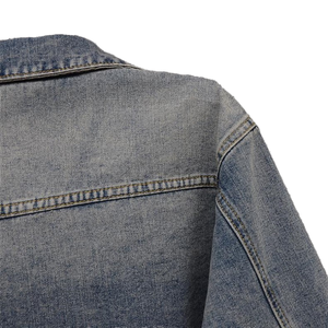 Wholesale OEM Custom <b>Women's</b> <b>Jackets</b> High Quality Cropped <b>Denim</b> <b>Jacket</b> in <b>Pink</b> Black Dyed Fabric Casual Jeans Style - Product Image 4