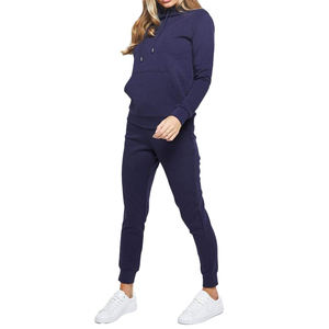 Cheap Price Solid <b>Women</b> <b>Fleece</b>-lined 2 Piece Set Suits Winter Warm Elegant Tracksuit Hoodies Oversize Pullover Sweatshirt <b>Pants</b> - Product Image 4