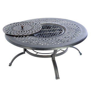Chauffage de gril en métal à bois de jardin extérieur en fonte pour patio et cour - Product Image 4