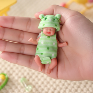 Muñeca Bebé <span class=keywords><strong>Reborn</strong></span> de Silicona Babeside Fay de 4.5 Pulgadas, <span class=keywords><strong>Mini</strong></span> Bebé <span class=keywords><strong>Reborn</strong></span> Dormido con Accesorios de Juego - Product Image 5