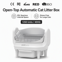 Bac à litière automatique pour chat à ouverture supérieure, bac à litière autonettoyant intelligent avec capteur de sécurité anti-pincement