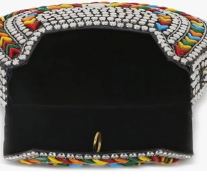 Bolso de noche de mosaico de metal exclusivo hecho a mano de diseñador, bolso de mano elegante para damas, accesorios de boda y fiesta de Luxury Crafts - Product Image 2