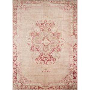 Alfombra de Lana Anudada a Mano de Gran Tamaño, Diseño de Medallón Rojo y Naranja, para Sala de Estar, Pasillo Rectangular, Modelo Pae-1828 - Product Image 1