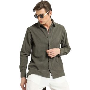 Chemise en velours côtelé d'inspiration vintage pour hommes, design rétro avec coupe moderne, idéale pour les tenues décontractées ou décontractées. - Product Image 4