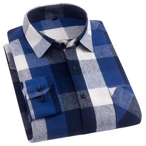 Camisa de franela a cuadros personalizada a la moda, ropa de hombre, camisas a cuadros de gran tamaño de alta calidad para camisas de vestir informales para hombre - Product Image 5