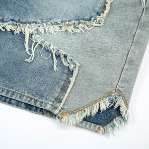 Meilleures ventes Short en jean pour homme de style sportif de haute qualité Short en jean à motif solide respirant et Offre Spéciale - Product Image 6