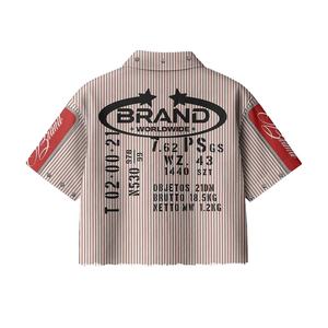 T-shirt court vintage délavé à l'acide pour hommes, coupe oversize, streetwear, sérigraphie décontractée, brodée, OEM service - Product Image 4