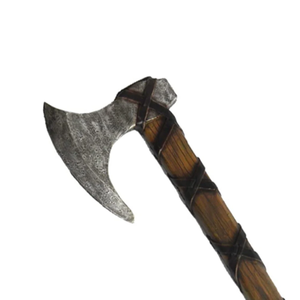 Hacha vikinga de acero de Damasco forjada a mano mango de madera grabado personalizado con Funda de cuero decorativa lista para la batalla - Product Image 4