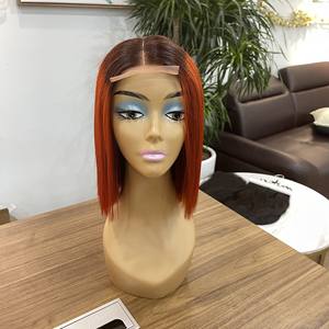 Top Qualité Highlight Ombre Couleur Bob Court Perruques de Cheveux Humains Os Cheveux Raides 2x4 2x6 Fermeture Perruque Remy Extensions de Cheveux - Product Image 1