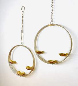 Ins Style Metal World Wall Hanging <b>Tealight</b> <b>Candle</b> Holder for Home Decoration Christmas Gift Rayan International Model AR-564 - Product Image 2