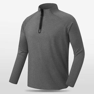 Fit Half-Zip Top Manches Longues Séchage Rapide Thermique Hiver Fitness Running Blanc - Product Image 5