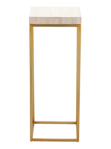 AK Table d'appoint carrée en laiton et métal doré finition antique grande table pour meubles de décoration intérieure d'hôtel - Product Image 2