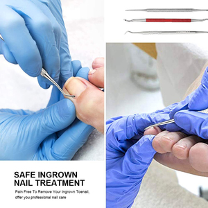 Stainless Steel Podiatry Curettes and <b>Files</b> Set Double Sided Ingrown Toenail Treatment Pedicure Instrument Kit by Innovamed - Product Image 3