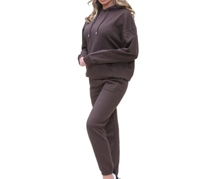 Women Oversized 100% Cotton Fleece Hooded Tracksuits 2-Piece Set Customized logo Women's Tracksuits Made By Isha Industry - Product Image 3