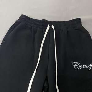 Venta al por mayor ácido lavado pantalones de chándal de los hombres de alta calidad pantalones de chándal con bolsillos logotipo personalizado pantalones de chándal para los hombres - Product Image 4