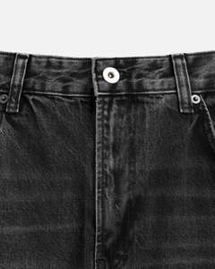 High Quality Custom <b>Men's</b> Baggy <b>Jeans</b> Solid Pattern Vintage Style Eco-Friendly Denim Pants with <b>Drawstring</b> Closure Casual Style - Product Image 4