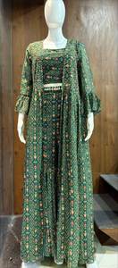 Top corto de Georgette para adultos de verano, bordado a mano, diseño de hoja perenne, ropa ocasional para ropa fabricada India pakistaní - Product Image 6