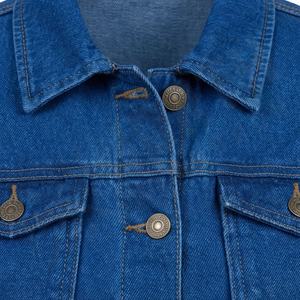 Veste en jean pour femme à col rabattu, grande taille, usage extérieur, tendance, décontractée, streetwear, vêtement, couleur personnalisée - Product Image 4