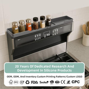 Classic Flexible Eco-Friendly <b>Silicone</b> Stove Top Shelf for Kitchen Spice Rack Organizer Oven Rack <b>Mat</b> - Product Image 4