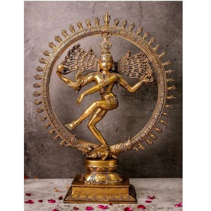 Statue de Nataraja en laiton faite à la main de conception supérieure Statue de Shiva dansant représentant l'équilibre et la destruction pour spirituel à vendre - Product Image 1