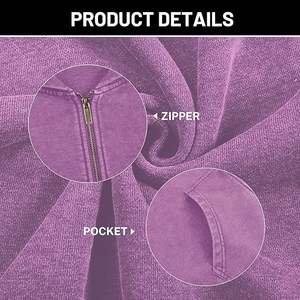 Sudadera con Capucha y Cremallera Estilo Vintage con Lavado Ácido para Hombre, Estilo Urbano Holgado, Algodón Grueso de Primera Calidad, Diseño Moderno y de Moda - Product Image 5