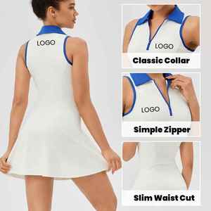 ชุดเดรสเทนนิสชุดเดรสยาวสำหรับเล่นเทนนิสกลางแจ้งกระโปรงยาวสำหรับฝึกซ้อมมีจีบระบายอากาศได้ - Product Image 4