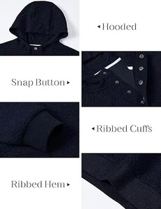 Áo hoodie nam chất liệu cotton fleece dày dặn 400gsm, chất lượng cao, kiểu dáng đơn giản, mềm mại, dệt kim waffle. - Product Image 5