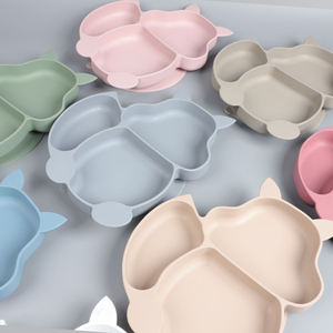 2025 Wholesale Factory Silicone Plate BPA Free Cute Bear Shaped Safe Cartoon Baby Feeding <b>Set</b> Leak Proof Dishwasher Safe - Product Image 6
