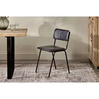 Chaise de salle à manger en cuir vintage contemporaine pour la maison, la cuisine, le bureau et le bar.
