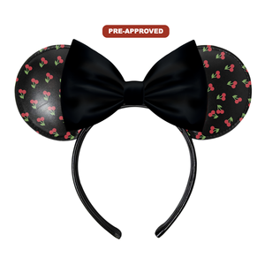 Factory Direct Pre-Approval Design Concept <b>Mouse</b> Ears Headband Made-to-Order Hair Accessory in Cherries Edition - Product Image 1