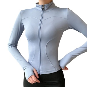 OEM Wholesale <b>Women</b> Yoga <b>Jacket</b> High Quality Breathable Eco-Friendly Windproof Full Length Spandex/Polyester/Nylon <b>Lightweight</b> - Product Image 4