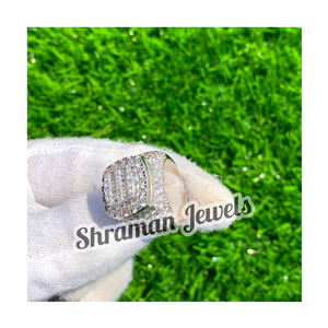 Luxury Men's Championship <b>Ring</b> Exclusive 9.07 TCW 29.1 Grams VVS1 Moissanite Diamond Beautiful <b>Iced</b> Hip Hop Silver <b>Ring</b> Wedding - Product Image 1