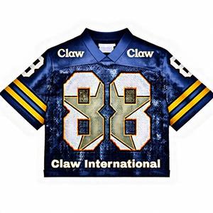 Nouveaux maillots de football américain personnalisés pour adultes, chemises en sublimation 100% polyester, protection UV, service OEM en gros - Product Image 5