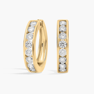 Boucles d'oreilles créoles élégantes en argent 925 avec diamant cultivé en laboratoire Beau style classique léger Glamour de tous les jours pour les mariages - Product Image 5