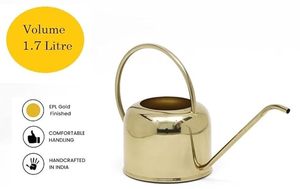 Arrosoir en métal plaqué or cher aspect moderne forme arrondie meilleure qualité bidon d'eau pour balcon plantes bidon d'eau à vendre - Product Image 2