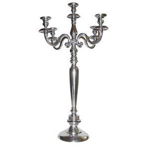 Candélabres métalliques décoratifs intérieurs et extérieurs avec bol à fleurs pour l'éclairage Nouveau design Candélabres fabriqués à la main en métal - Product Image 2