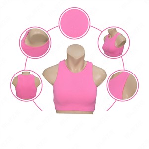 Nuevo Sujetador deportivo con almohadilla extraíble para el pecho del fabricante, sujetador corto de Yoga Sexy para niñas, sujetador de Fitness de un hombro - Product Image 6