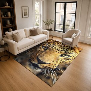 RUGS DEPOT LXDP-0722 Wholesale Beige Brown Bohemian Tribal Digital Printed Machine Washable Chenille Area Rug Non <b>Slip</b> - Product Image 2