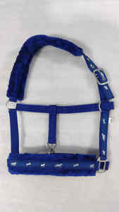 เชือกแขวนคอม้าไนล่อนพรีเมี่ยมปรับได้นุ่มบุนวมนวมทนทาน headcollar เหมาะสำหรับการฝึกขี่ม้าทุกวันและสะดวกสบาย - Product Image 3