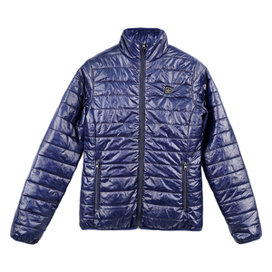 Chaqueta acolchada bombardero ligera personalizada OEM para actividades al aire libre de invierno revestimiento de cierre calentado de pato de doble botonadura - Product Image 2