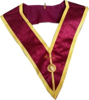 Maçonnique Regalia Violet Eastern Star Brodé Tablier À Bavoir Bonne Qualité Style Uni OverSleeve Backing Pocket Produit Tabliers