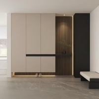 Mueble de Entrada Moderno de Madera Personalizable, Mueble para Zapatos y Almacenamiento para Sala de Estar