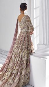 New Beautiful Heavy Embroidery on <b>Bridal</b> <b>Jacket</b> & Lehenga Dress with Embellished Crystal Glass Beads,dabka Work for Wedding@2024 - Product Image 3