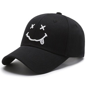 Qualité supérieure Logo personnalisé imperméable coton 5 panneaux cadre broderie nouvelle Snapback vente en gros unisexe sport sourire Baseball - Product Image 1
