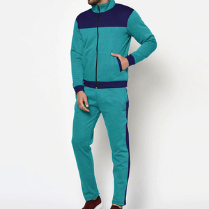 Conjunto de chándal con cremallera OEM liso de ajuste informal, traje de entrenamiento de dos piezas, traje de entrenamiento de gimnasio Po, ropa para correr, conjunto de ropa de calle deportiva - Product Image 1