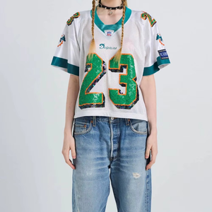 Maillot de football personnalisé pour femmes, taille plus, coupe ample, respirant, en maille de polyester, maillot de football pour streetwear, t-shirt - Product Image 6